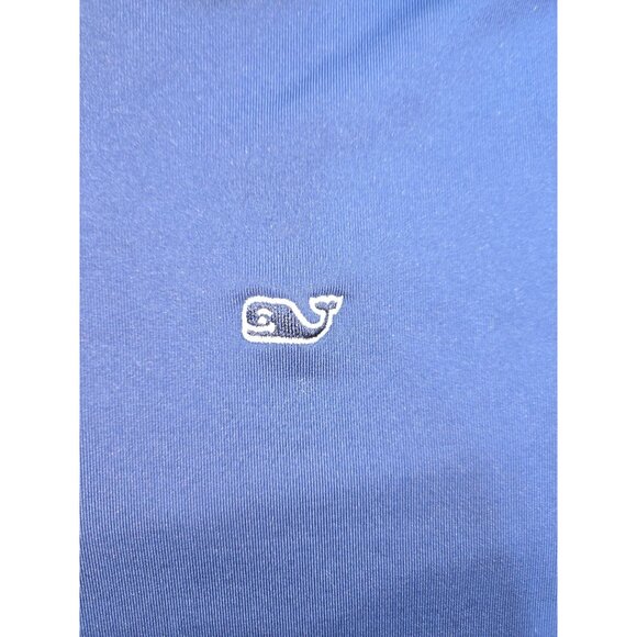 Vineyard Vines Mens Performance Quarter Zip Pullover Medium Blue - Picture 6 of 8